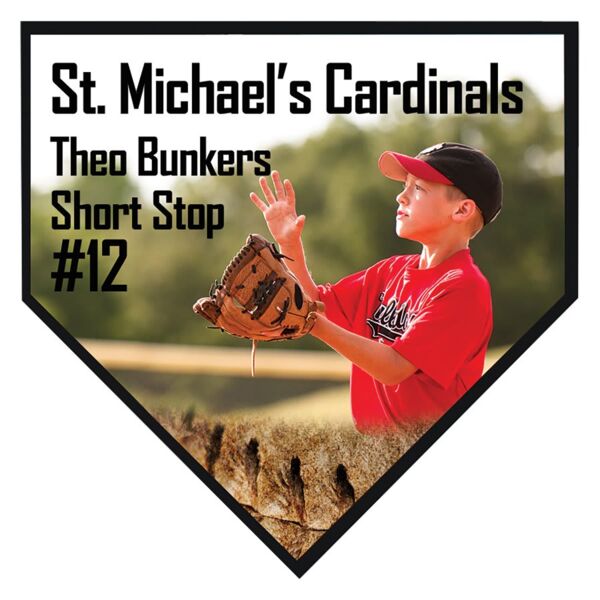 6" x 6" Unisub Sublimatable Small Home Plate Plaque with Edge Thumbnail