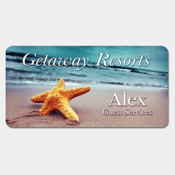 3" x 1.5" Gloss Unisub FRP Sublimatable Name Badge with Radius Corners Thumbnail