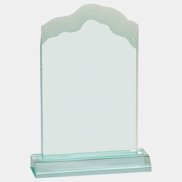 5" x 8" Jade Frosted Cap Edge Acrylic with 6" Base Thumbnail