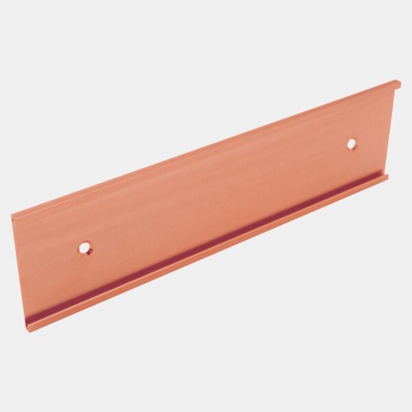 3" x 8", Polished , Kota Pro Aluminum Wall Bracket with Mounting Holes, Fits 1/16" Thick Plastic Insert Thumbnail