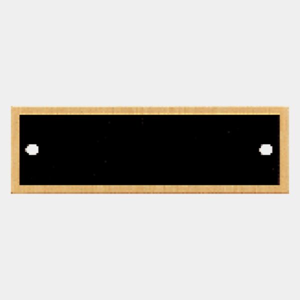 7/8" x 2 3/4" Laserable Brass Plate with Border and Two Holes Thumbnail