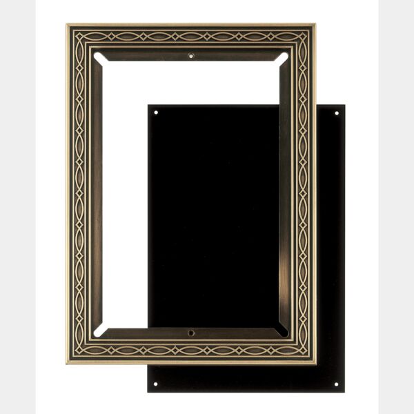 8" x 11" Antique Cast Metal Frame with Braided Border Thumbnail