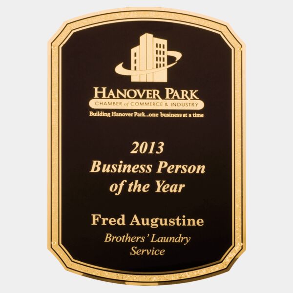 6" x 8 1/2" Textured LaserFX Plate with Notched Corners, Rounded Top and Bottom and Four Holes Thumbnail