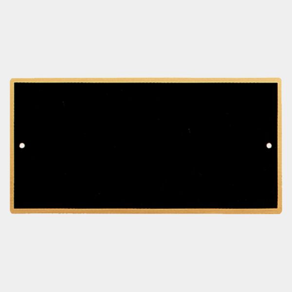 2 3/8" x 5 1/4" Laserable Brass Plate with Border Rounded Corners and 2 Holes Thumbnail
