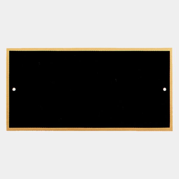 2 1/2" x 8" Laserable Brass Plate with Border and 2 Holes Thumbnail